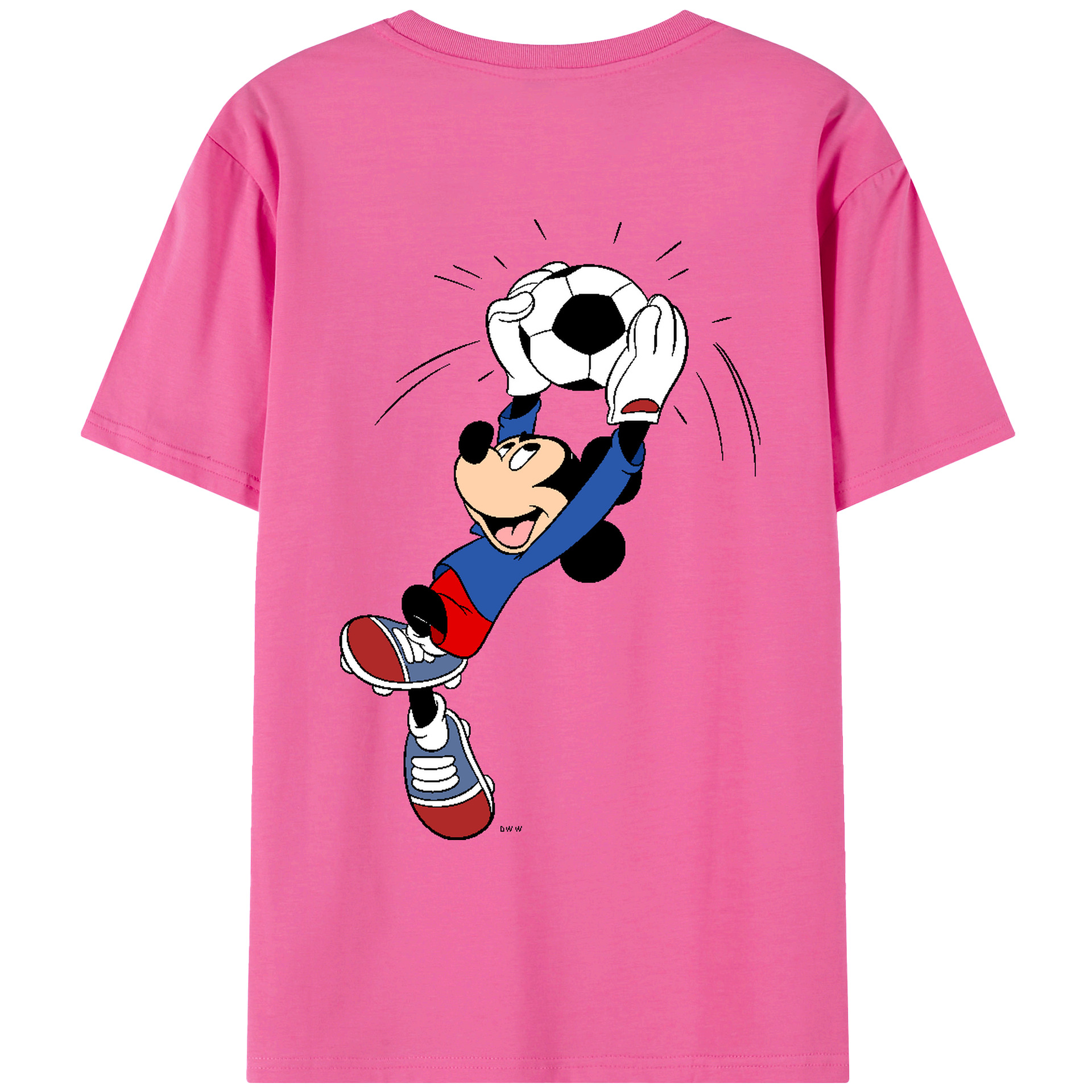 （画像用） ミッキーマウス Mickey Mouse レディース半袖Tシャツ(バックプリント)